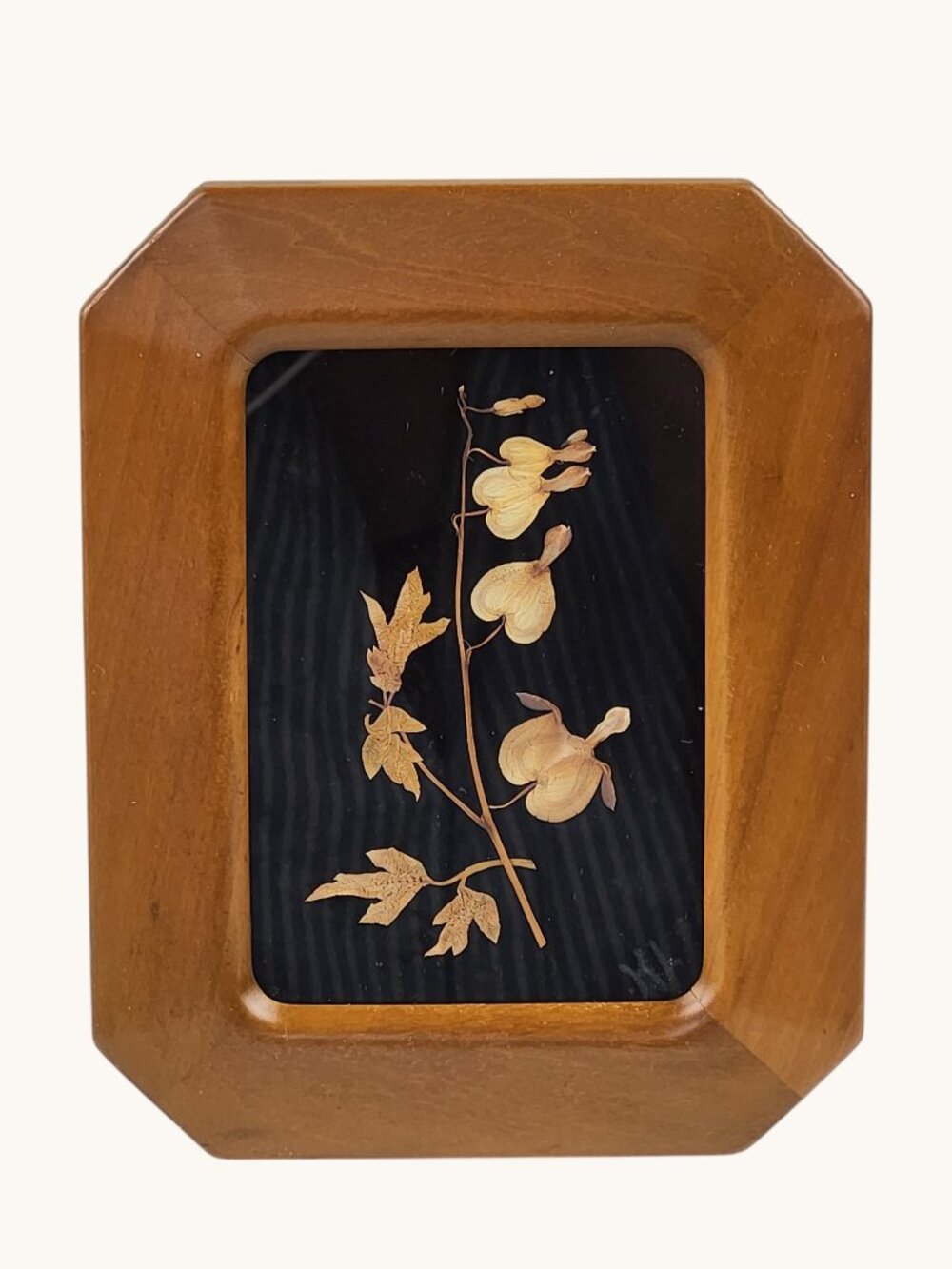 VTG Framed Pressed Dried Flowers “Beaver Meadow VT” 5.5x7 Wood Frame Signed